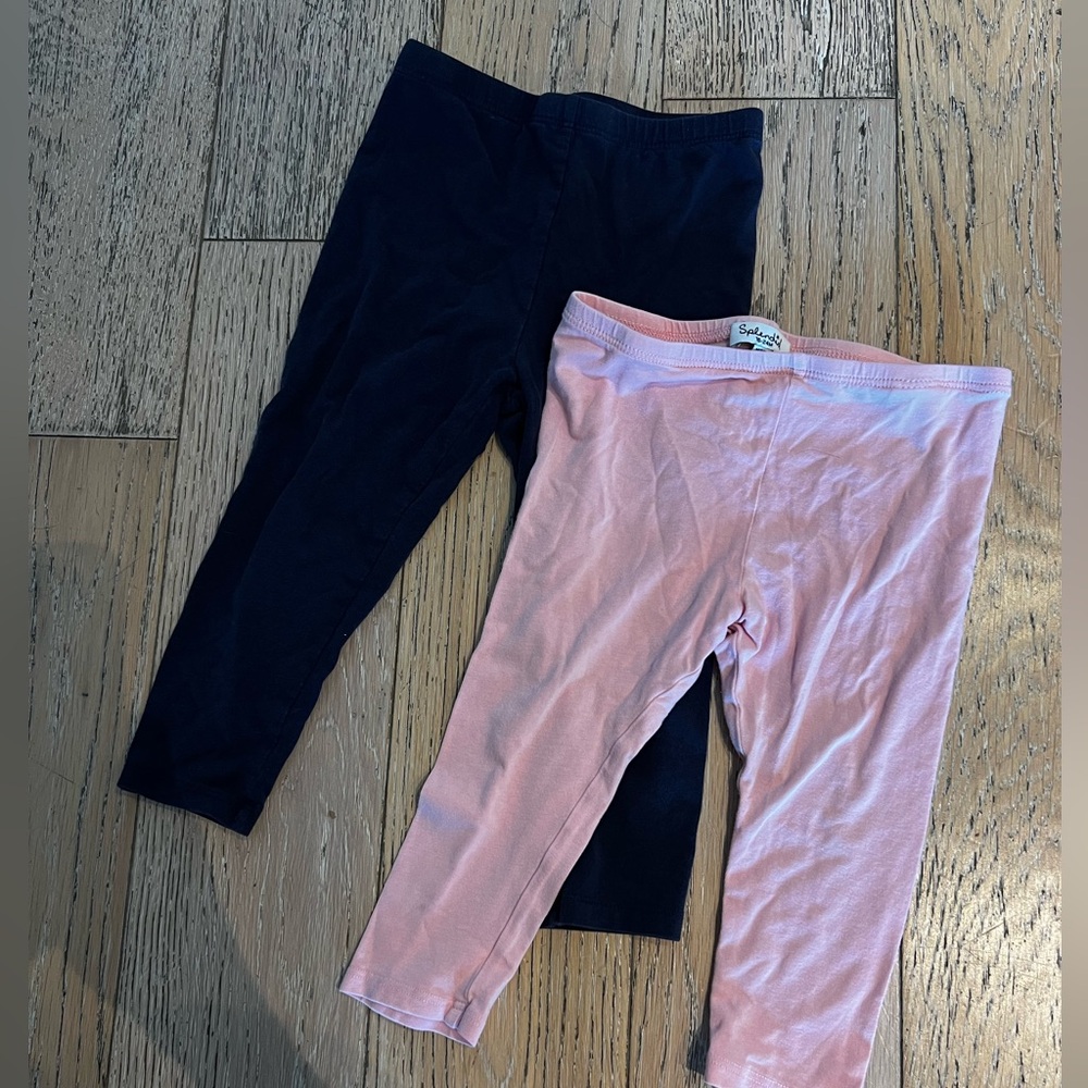 SPLENDID - two pairs of toddler girl leggings, size 18-24mo